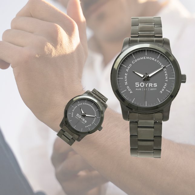 メンズカスタムズのパーソナライズされた定年新職 腕時計 (クリエイターアップロード済み)