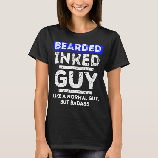 メンズカッコいいの声明男性性ひげ髭が伸びる Tシャツ (正面)