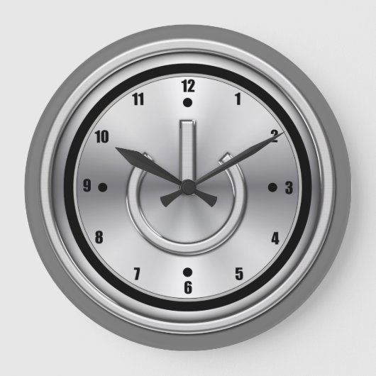 メンズカッコいいオフィスの壁掛けコンピュータテーマ ラージ壁時計 (正面)