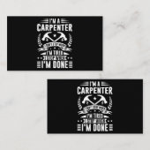 メンズカッコいいカーペンターおもしろいジョイナー懸命ワークウッドワー 名刺 (正面/裏面)