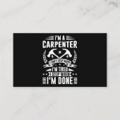 メンズカッコいいカーペンターおもしろいジョイナー懸命ワークウッドワー 名刺 (正面)