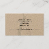 メンズカットサロン・理容室 名刺 (裏面)