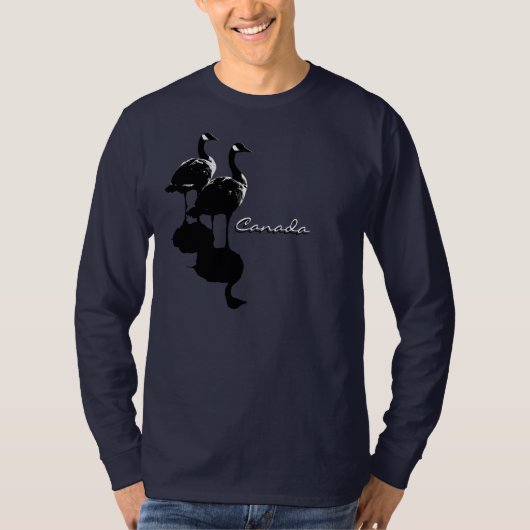 メンズカナダグースシャツ長袖カナダティー Tシャツ (正面)