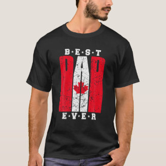 メンズカナダパパファーザーズデイカナダ国旗のヴィンテージ Tシャツ