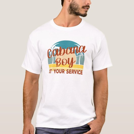 メンズカバナボーイアットザサービスプールボーイ Tシャツ (正面)