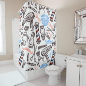 メンズカラフルな理容師のスタイル シャワーカーテン (インサイチュ)