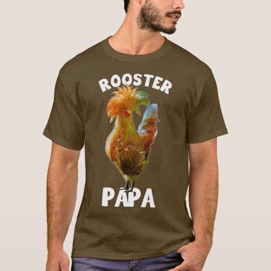 メンズカラフルチキン愛私の鶏を愛する Tシャツ (正面)