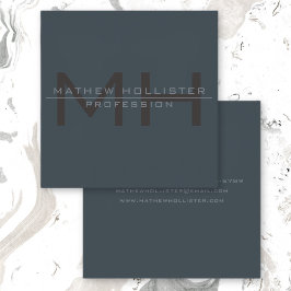 メンズカラー、モノグラムの深いカラー、ミュートされたカラー スクエア名刺