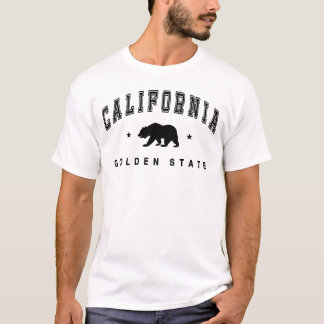 メンズカリフォルニアゴールデン州- Grizzly Bear Tシャツ