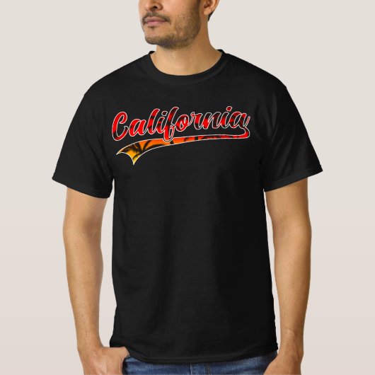 メンズカリフォルニアサンセットTシャツ Tシャツ (正面)