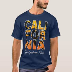 メンズカリフォルニアパームツリーフィルレターTシャツ Tシャツ
