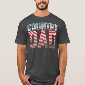 メンズカントリーミュージックパパヴィンテージアメリカ国旗1748 Tシャツ