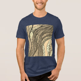 メンズカーキタングリーンシルクハーベスト トライブレンドＴシャツ