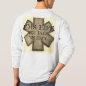 メンズカーキEMSライフ私たちは引っ張る秋 Tシャツ (裏面)