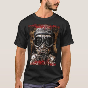 メンズガスマスク脱出軍隊ストリートウェアコレクション Tシャツ