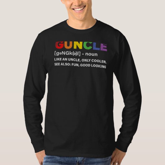 メンズガンクル定義Lgbtqゲイプライド月グラフ Tシャツ (正面)
