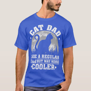 メンズキャットパパを普通のパパキャットおもしろいのように父の Tシャツ