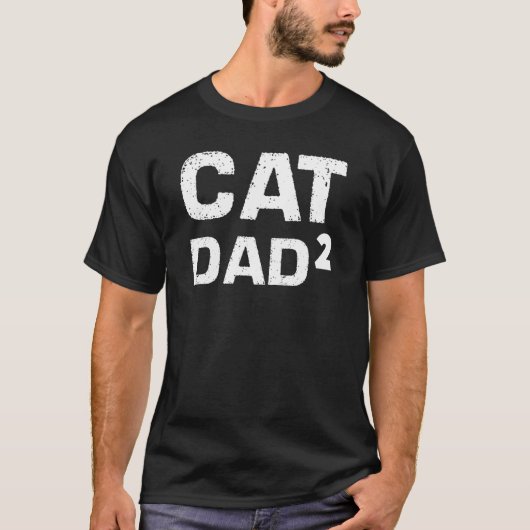 メンズキャットパパ2猫 Tシャツ (正面)
