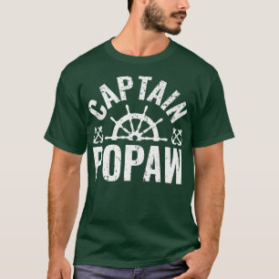 メンズキャプテンポポーボーボートオーナーレイクボーティングファーザー Tシャツ