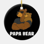 メンズキュートパパベアーファーザードーターソンパベアーズ セラミックオーナメント (裏面)