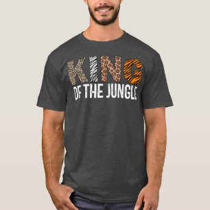 メンズキングオブザジャングル誕生日サファリヒョウ Tシャツ