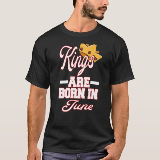 メンズキング生まれは6月誕生日2日 Tシャツ (正面)