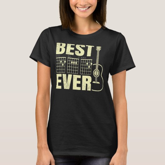 メンズギタリスト父最高のパパエバーパパコードギット Tシャツ (正面)