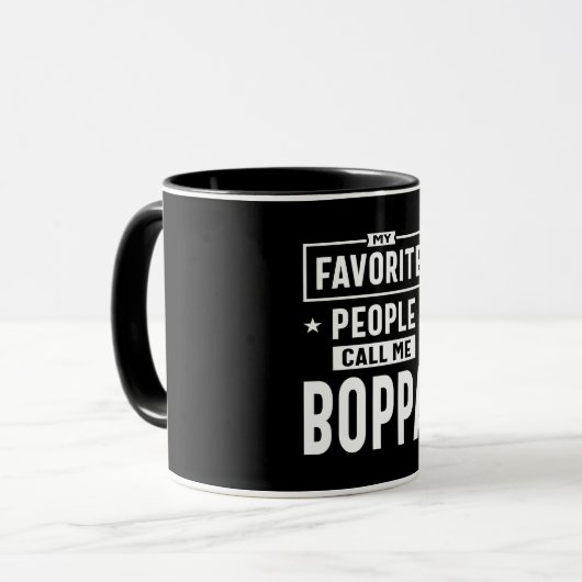 メンズギフト私のお気に入りの人々は私をボッパと呼ぶ マグカップ (正面左)