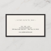 メンズクラシックアイボリーボウタイロゴブラック 名刺 (裏面)