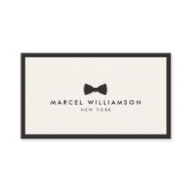 メンズクラシックアイボリーボウタイロゴブラック