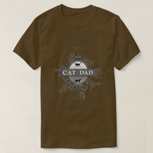 メンズクラシック最高の猫パパカワイト子猫ファザー Tシャツ (デザイン正面)