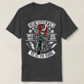 メンズクリスマスオートバイサンタバイクもしくは自転車に乗る人オ何おもしろい Tシャツ (デザイン正面)