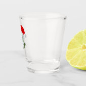 メンズクリスマスカップルMr. & Mrs. Santa hatデザイン ショットグラス (右)