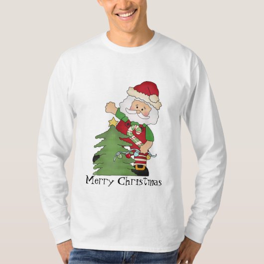 メンズクリスマスサンタホリデーTシャツ Tシャツ (正面)