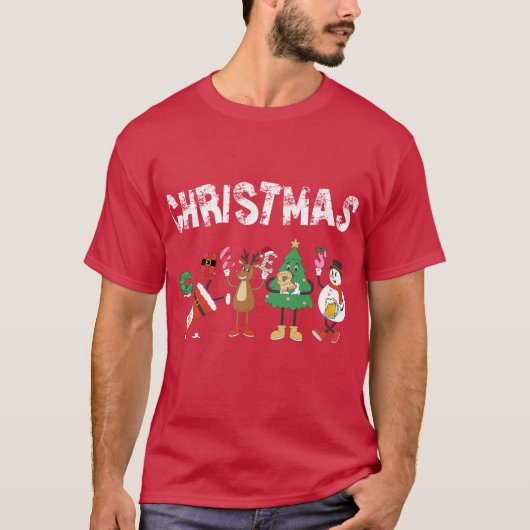 メンズクリスマス応援セーター Tシャツ (正面)