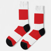 メンズクルーソックスとチェコ国旗 ソックス (左)