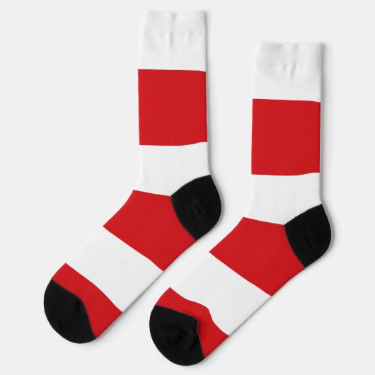 メンズクルーソックスとチェコ国旗 ソックス (左)