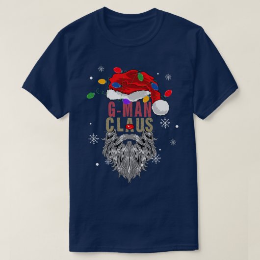 メンズクロース醜いクリスマスサンタとライトグランドパ Tシャツ (デザイン正面)