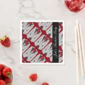 メンズグパーソナライズされたレースーツ&レッドタイナプキンス スタンダードカクテルナプキン (インサイチュ)