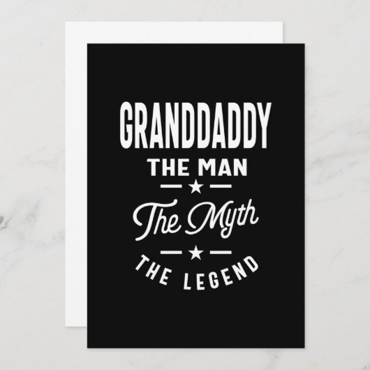 メンズグランドダディ男の神話の伝説 サンキューカード (正面/裏面)