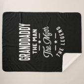 メンズグランドダディ男の神話の伝説 シェルパブランケット (正面(横))