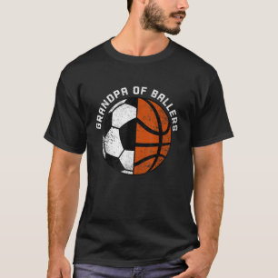 メンズグランドパおもしろいサッカーバスケットボールGr Tシャツ