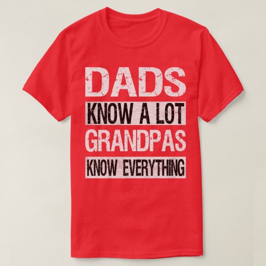 メンズグランドパすべてを知っているパパおもしろいファーザーズダ Tシャツ (デザイン正面)