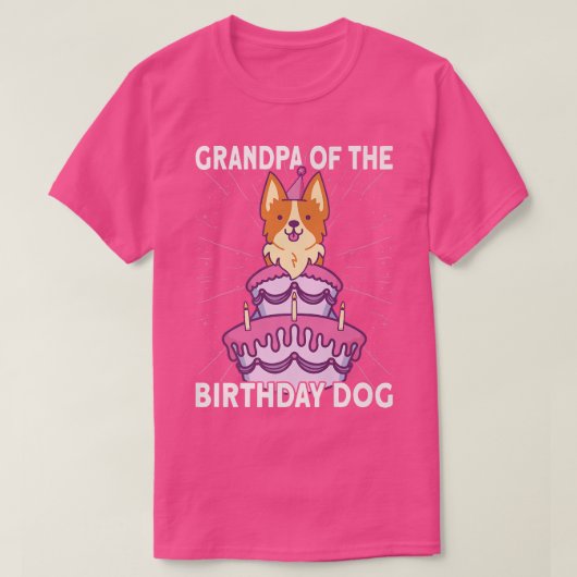 メンズグランドパオブザ誕生日ドッグ誕生日コルギド Tシャツ (デザイン正面)