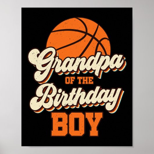メンズグランドパオブザ誕生日ボーイBysketbyll Papa F ポスター (正面)