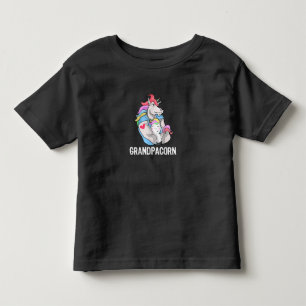 メンズグランドパコーンユニコーングランドパと孫 トドラーTシャツ