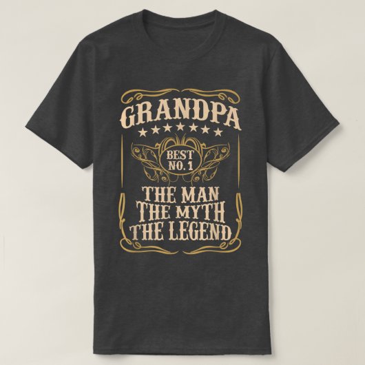 メンズグランドパ神話の伝説の男父の Tシャツ (デザイン正面)