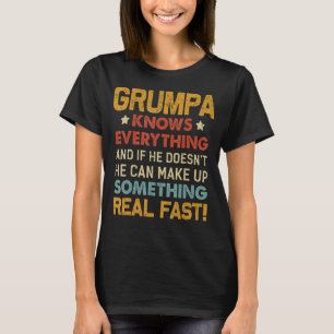 メンズグランパすべてを知っている父の日グランパGr Tシャツ
