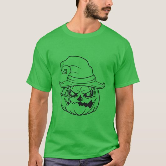 メンズグリーンハロウィンTシャツ Tシャツ (正面)