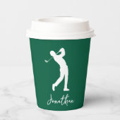 メンズグリーンモノグラム 紙コップ (裏面)